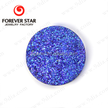 Purplish Blue Color Natural Drusy Stone For Jewelry
